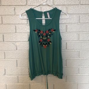 Embroidered tank